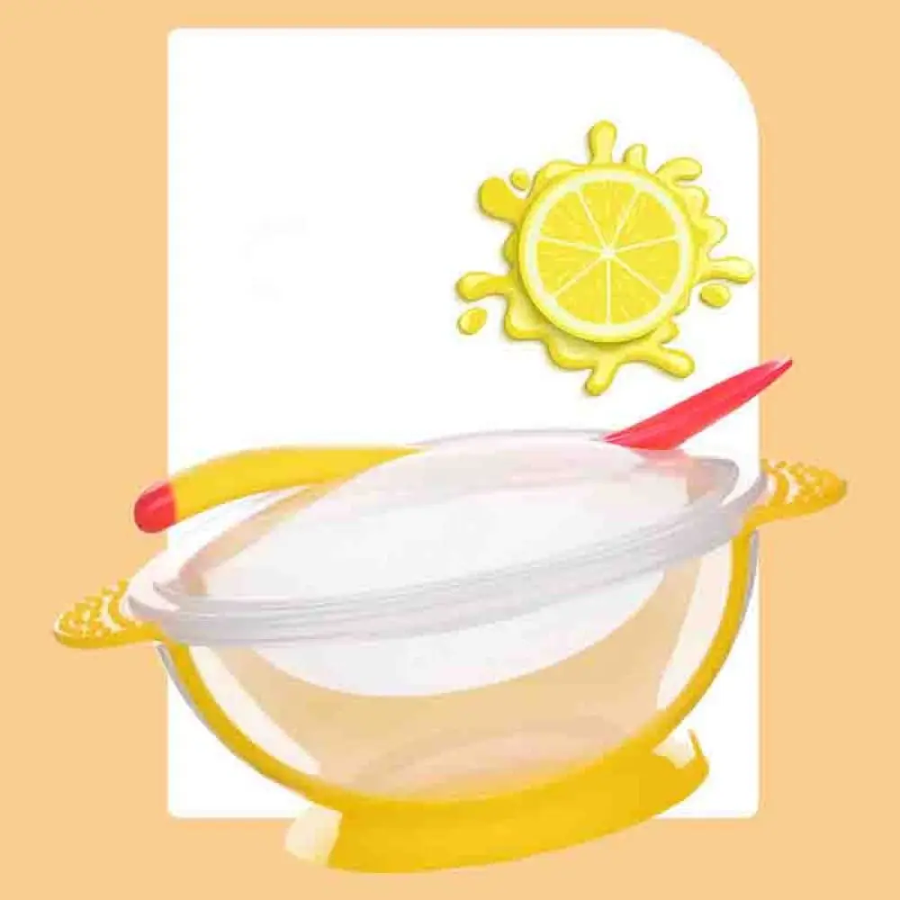 Simple Safety Baby Suction Cup Bowl Soft Anti-fall Baby Feeding Bowl PP Food Grade Eating Food Bowl Baby Products