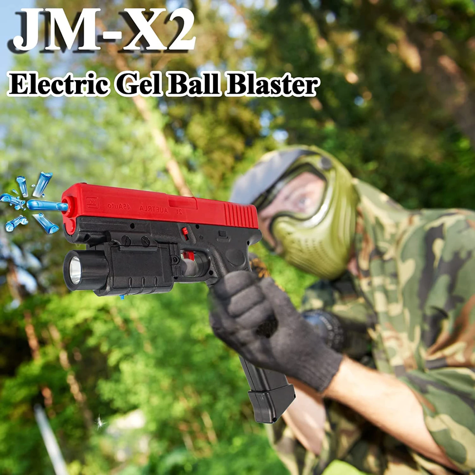 Elektryczny pistolet z żelową kulką wodną Pistolet zabawkowy Hydrożel Elektryczny pistolet do paintballa dla dorosłych Chłopcy Outdoor Cs Gra