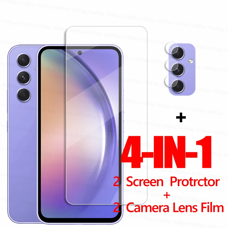 Glass For Samsung Galaxy A54 5G Screen Protector Samsung Galaxy A04S A04 A14 A24 A34 A54 5G Tempered Glass Protective Phone Film