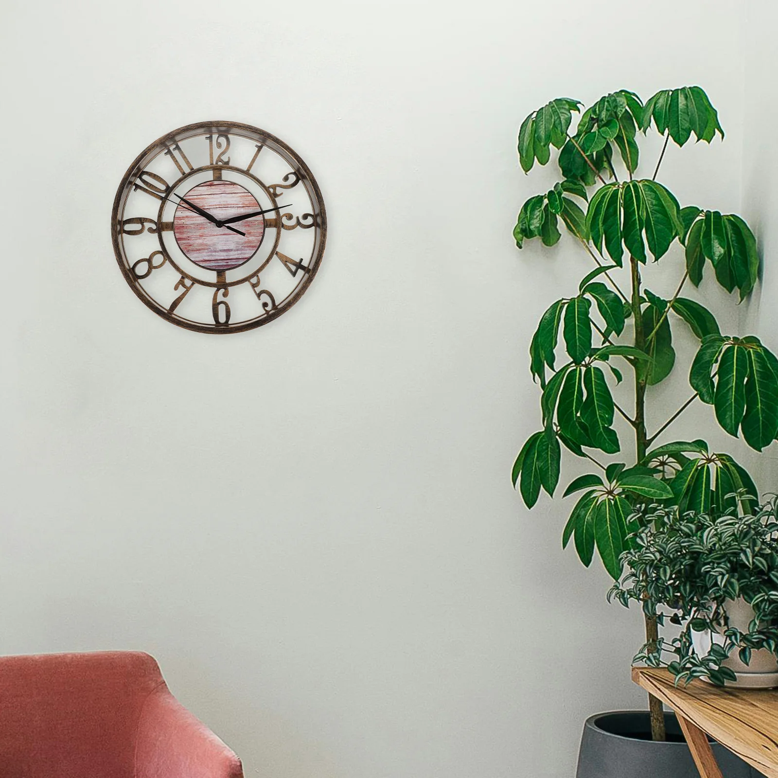 

Wall Clock Decorative for Living Room Bedroom Clock Vintage Hanging Arabic Numerals