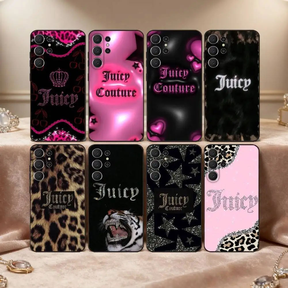 

Pink J-Juicys C-Coutures Phone Case For Samsung S26,S25,24,23,22,30,21,10,9,Ultra,Plus,Lite,Black Soft Case
