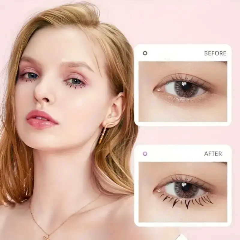 1/2 Stuks Lagere Valse Wimpers Stijl Stempel Inkt Valse Wimper Eyeliner Zegel Inkt Ooglijn Make-Up Tools