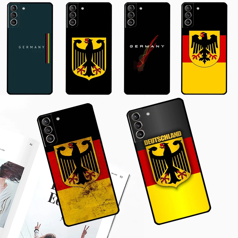 Germany Flag Emblem Case For Samsung Galaxy S24 Ultra S23 S22 S21 S20 Plus Note 10 Note 20 S9 S10 S21 FE Cover