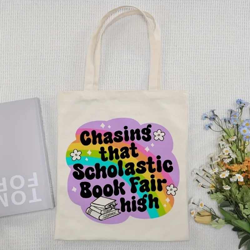 There Is No Such Thing As Too Many Books Canvas Tote Bag Book Lovers Tote Bag Library Shoulder Handbag  Shopper Women's Tote Bag