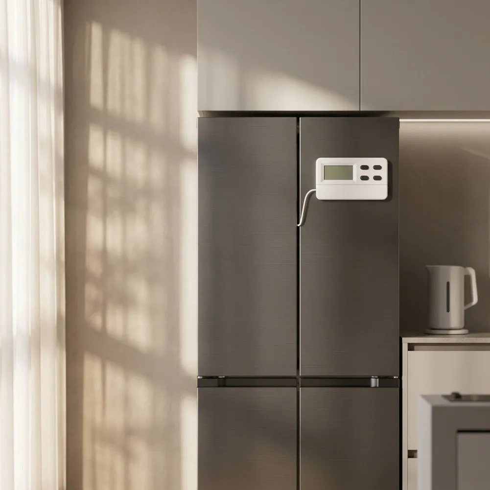Digital For Refrigerator Thermometer with Audible Alarm for Temperature Monitoring in Fridge Home Kitchen Storage
