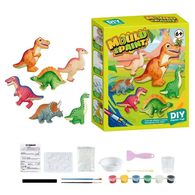 

Plaster Paint Set For Kids Plaster Toys Drawing Toys Painting Set Art Supplies Dinosaur Car DIY Crafts Plaster Art For Preschool