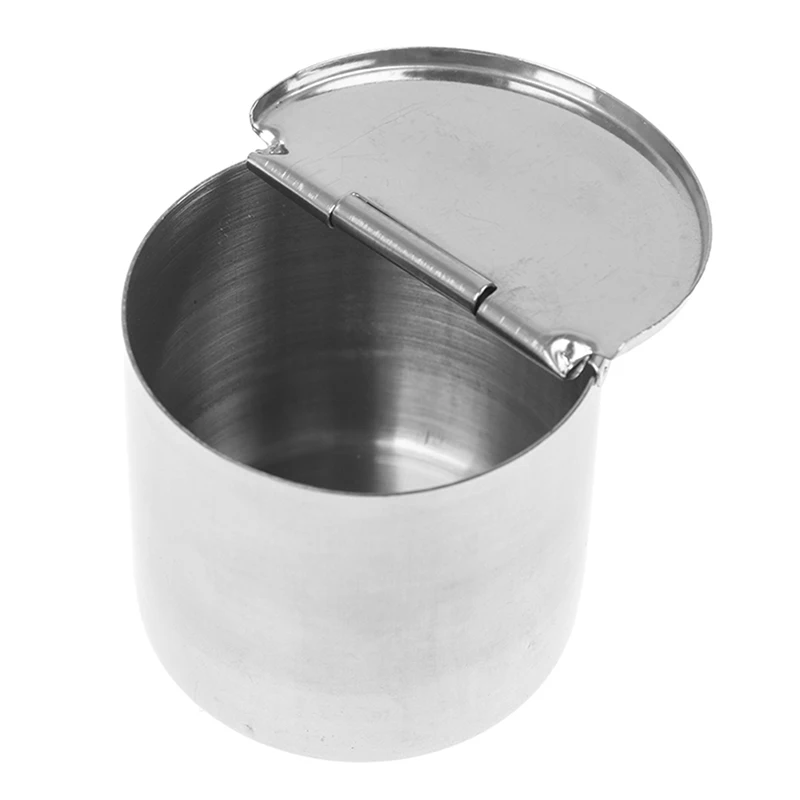 

1PCS 5*5cm Stainless Steel Dental Cotton Tank Alcohol Disinfection Jar Half Clamshell