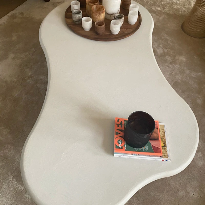 Customized Nordic modern minimalist coffee table living room irregular clouds tea table villa B&B white table