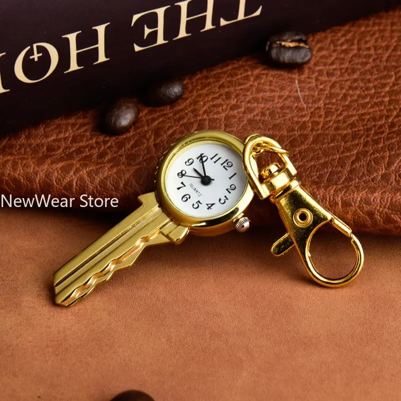 New Pocket Watch Keychain Remote Control Clock Vintage Watches Ring Clip Chain Student Doctor Medical Vintage Watch Reloj Mujer