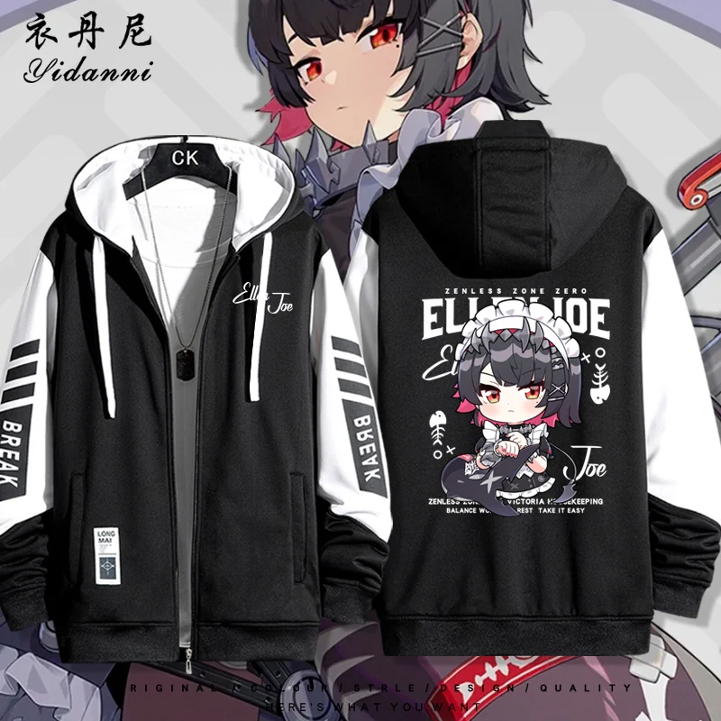 2025 NEW Zenless Zone Zero Ellen Joe Costum Long Sleeve Print Jacket Zipper Hoodie Women Men FashionHooded Costumes Couple Gift