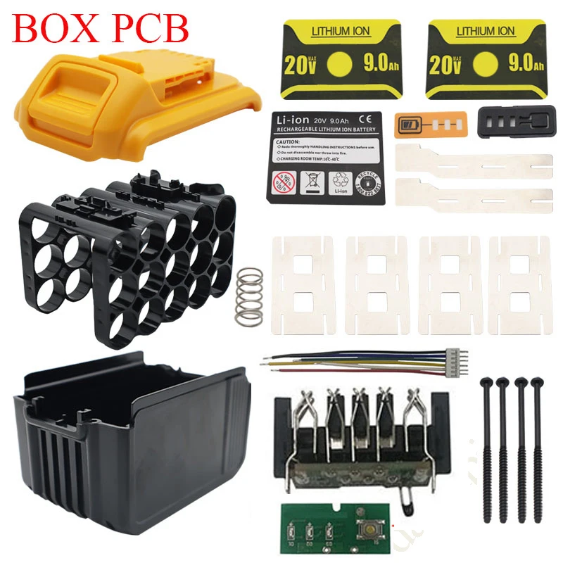 Boîtier de batterie Li-ion DCB200 15*18650 BMS PCBA, boîtier de Circuit imprimé de Protection de charge pour DeWalt 18V 20V pour XR DCB206