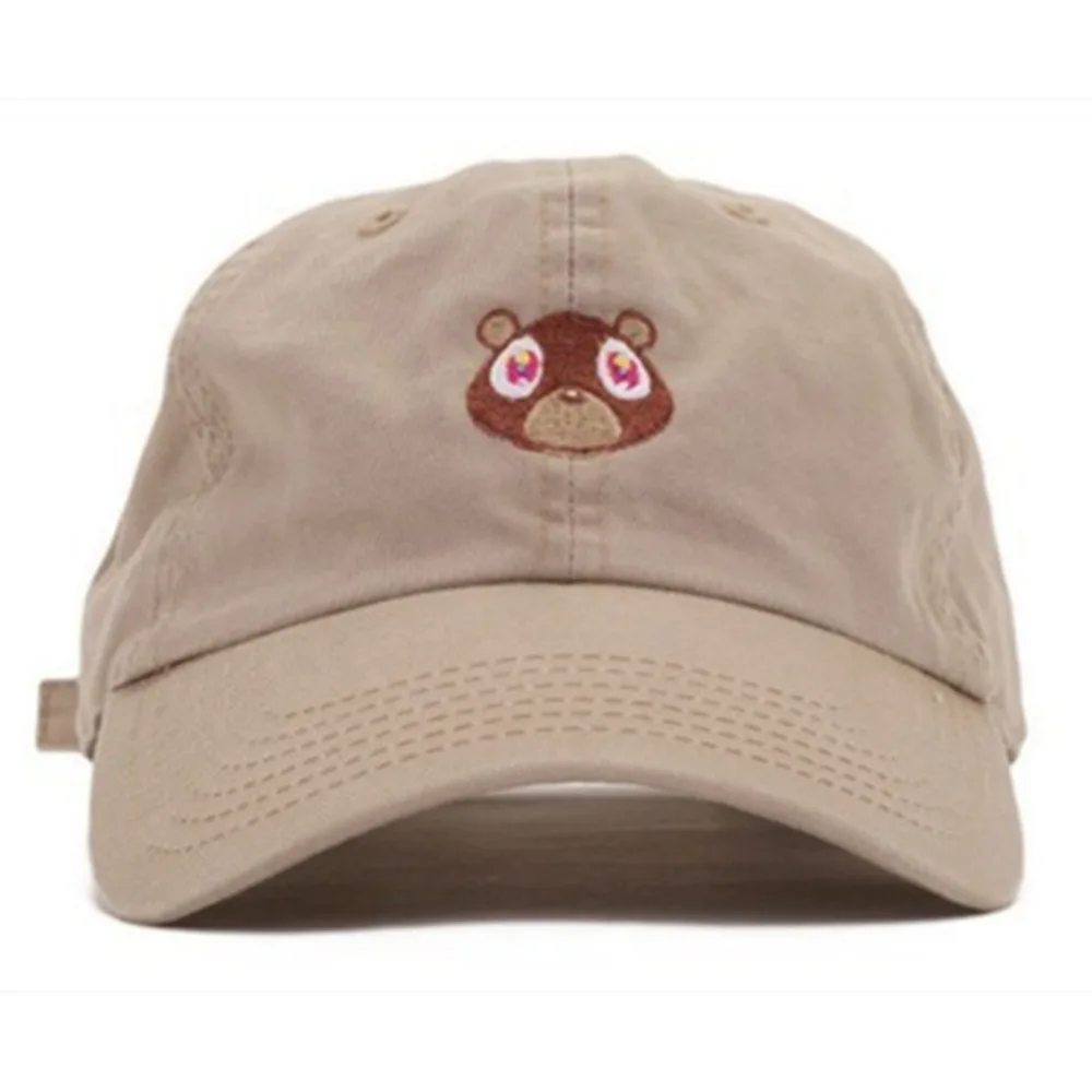 Kanye West Ye Bear Dad Hats Cotton Cute Cartoon Little Bear Embroidery Baseball Cap Snapback Unisex Summer Outdoor Leisure Caps