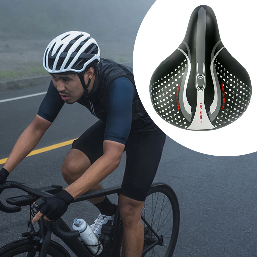 

Extra Wide Bike Seat Saddles Comfort Electric Bike Suspension Shock Absorbing Soft Cycling Saddle Road Bike Painless Seat Cover