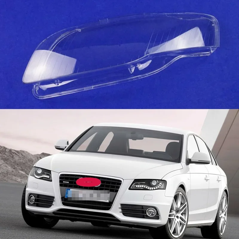 

Чехол для передней фары Audi A4 B7 2006 2007 2008, прозрачный абажур из поликарбоната, сменный Оригинальный чехол для передней фары из оргстекла