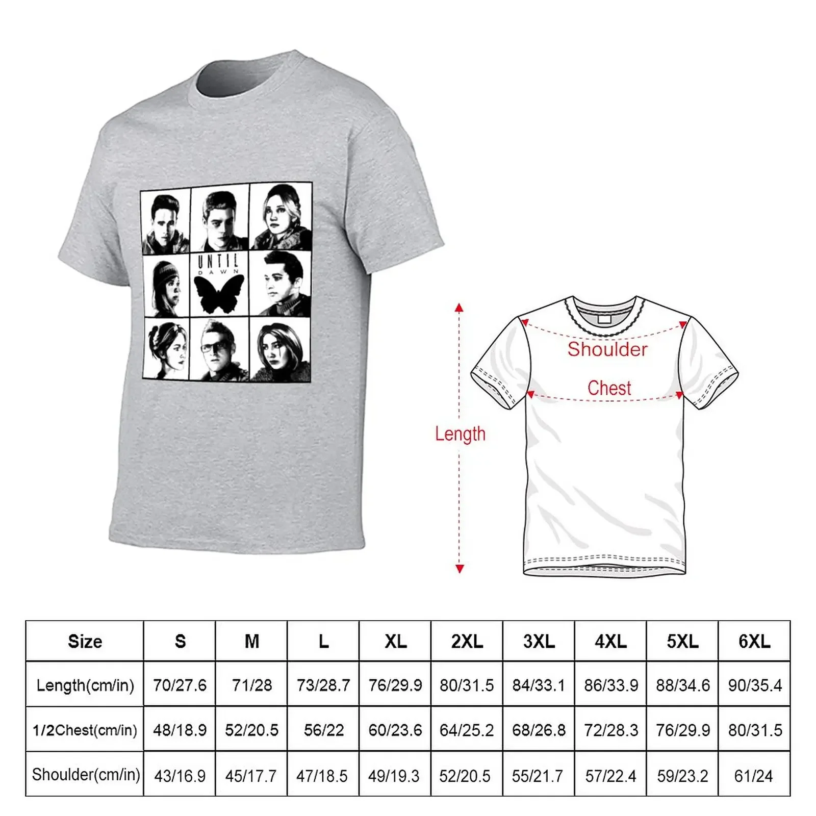 Until dawn - main characters T-Shirt Blouse summer clothes workout shirts for men