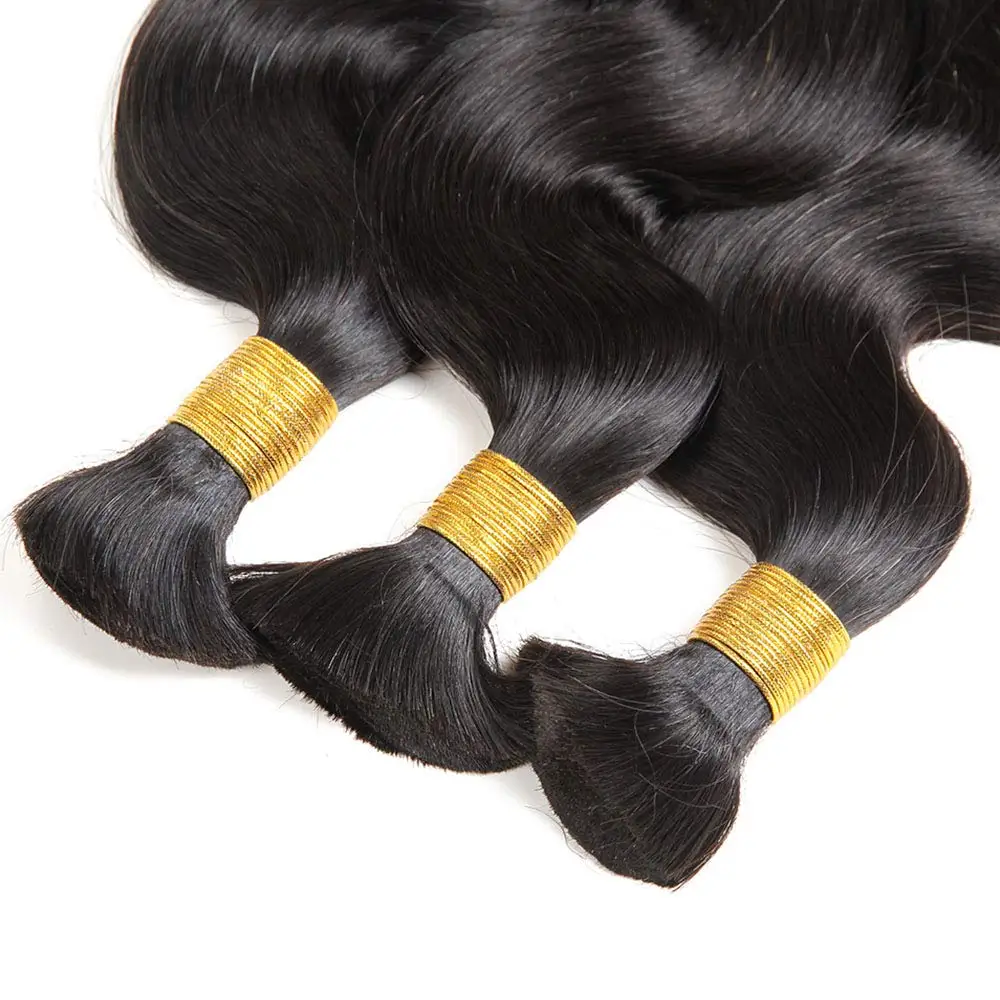 Bulk Human Hair Body Wave Human Hair For Braiding 100% Unprocessed No Weft Human Hair Bulk Extensions Brazilian Remy Hair