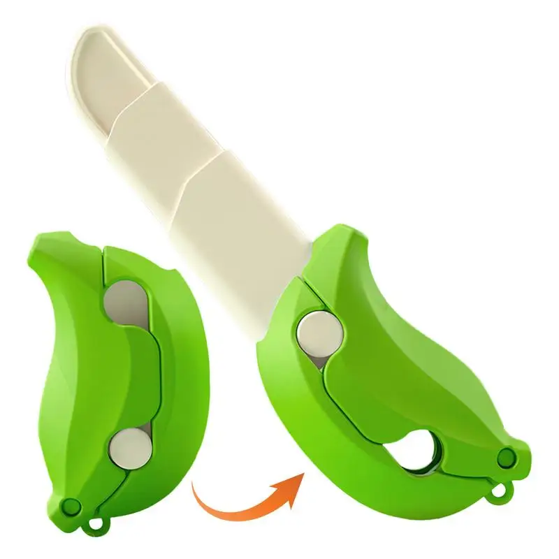 

3D Gravity Toy Fidget Knife Retractable Toy Knife Banana-Shaped Sensory Toys For Stress Relief Radish Toy Gifts For Adults Teens