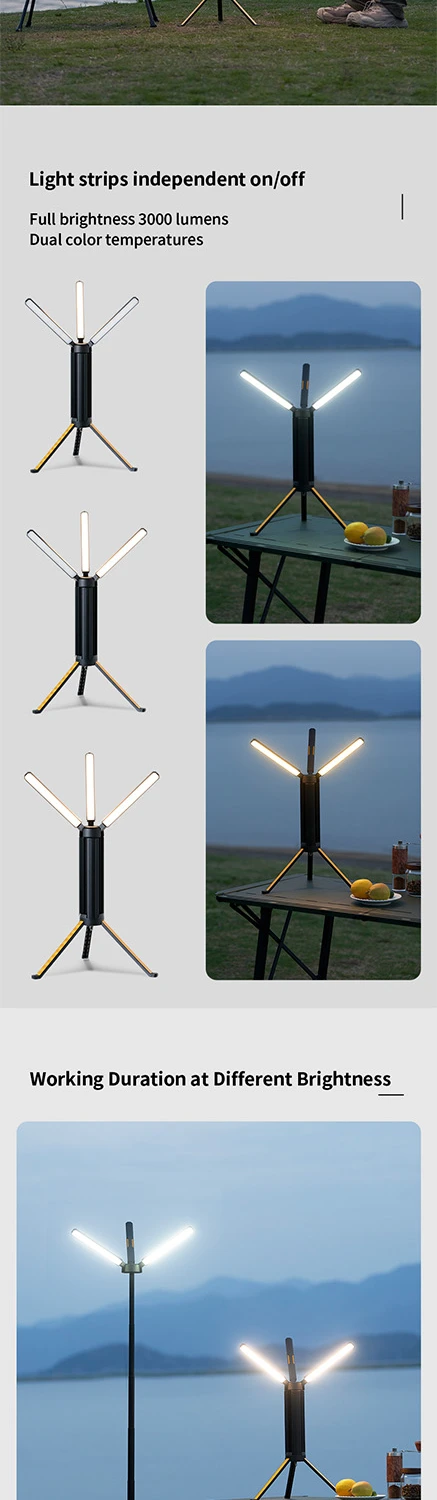 Rechargeable Camping Light 15600mAh, Telescopic Collapsible LED Lantern, Waterproof Tent Lamp Flashlight for Hiking Fishing