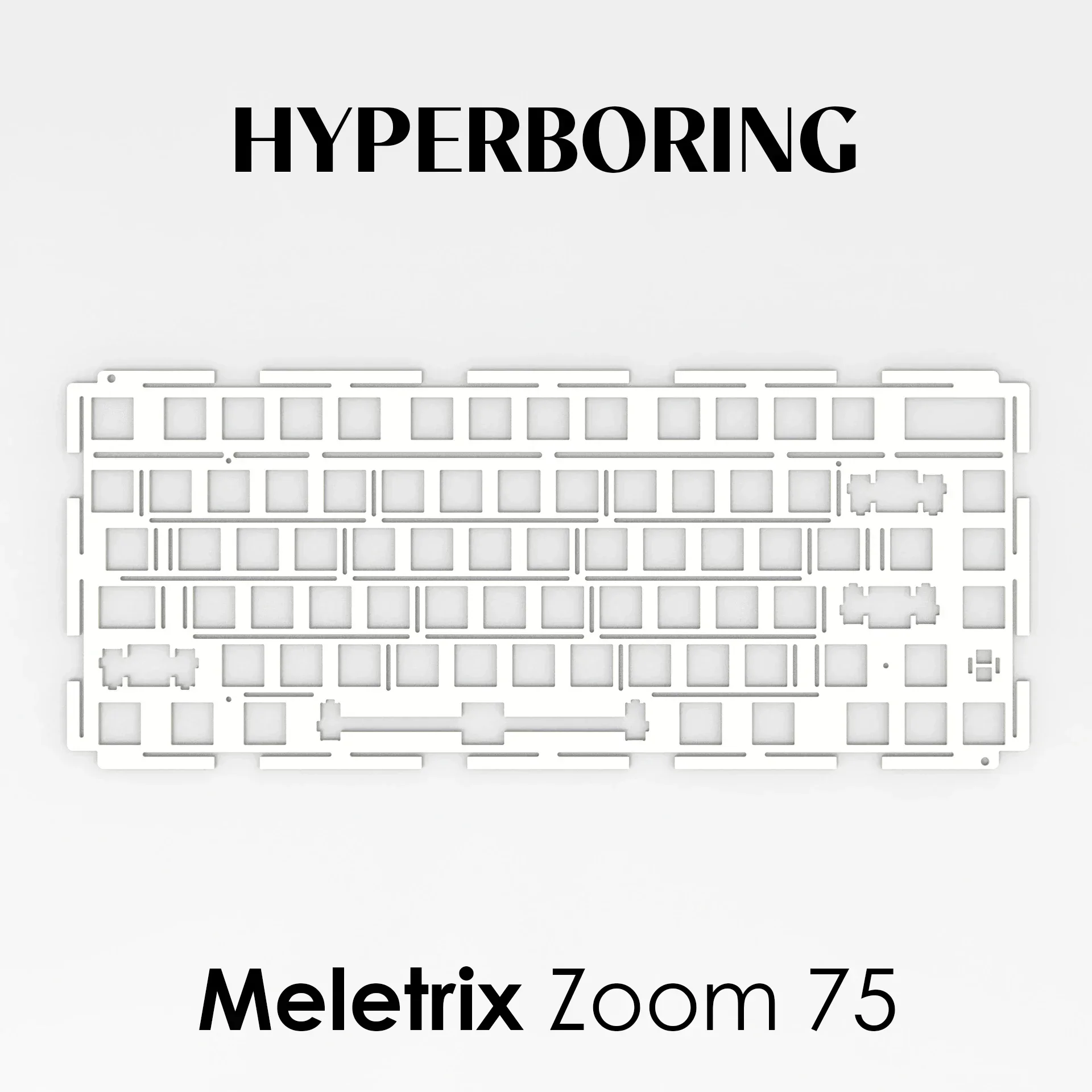 Plaque de clavier mécanique Meletrix Zoom 75, PC POM FR4 aluminium ZOOM75 poids en acier inoxydable