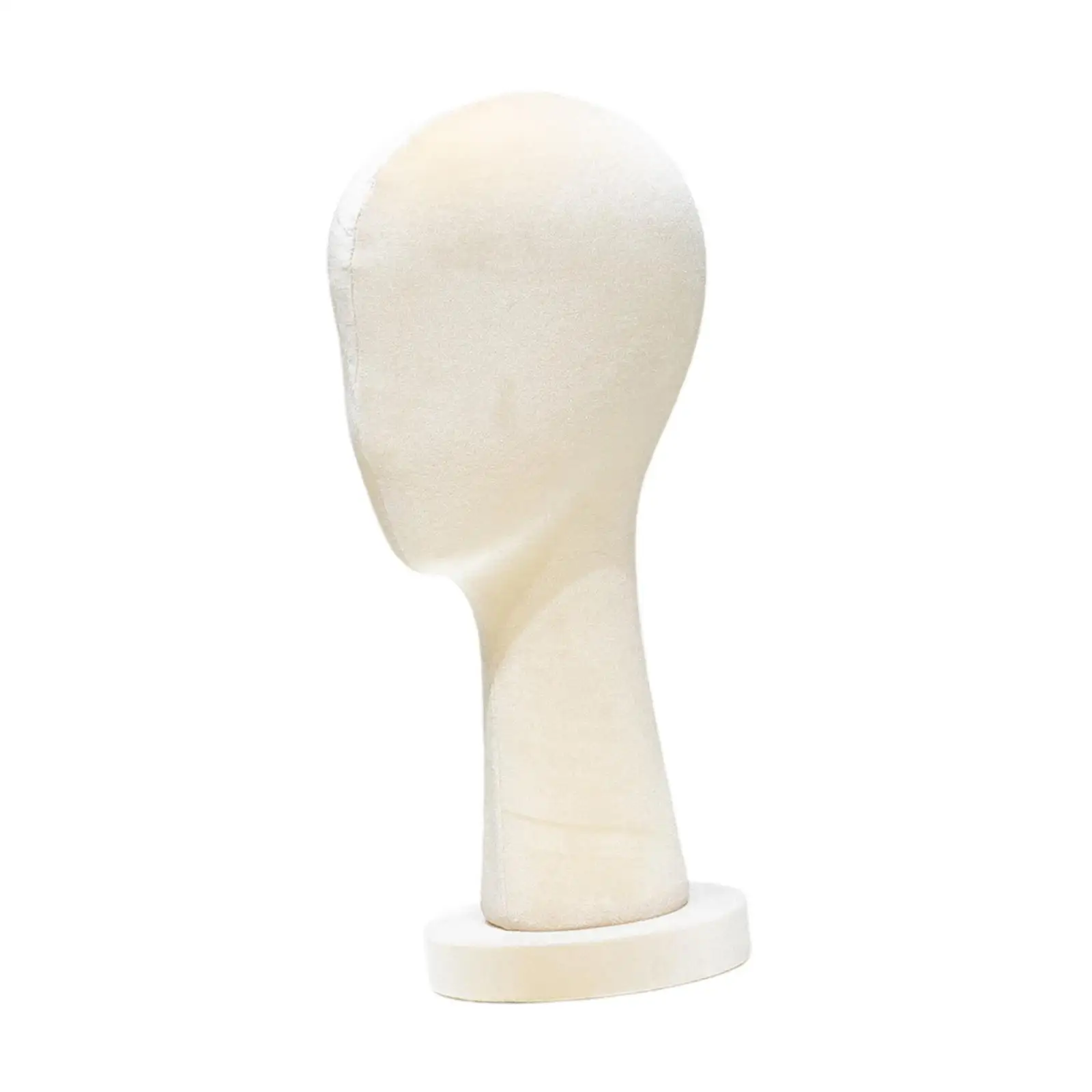 Velvet Mannequin Head Model Freestanding Base for Wig Display Hat Holder Salon Shop Window