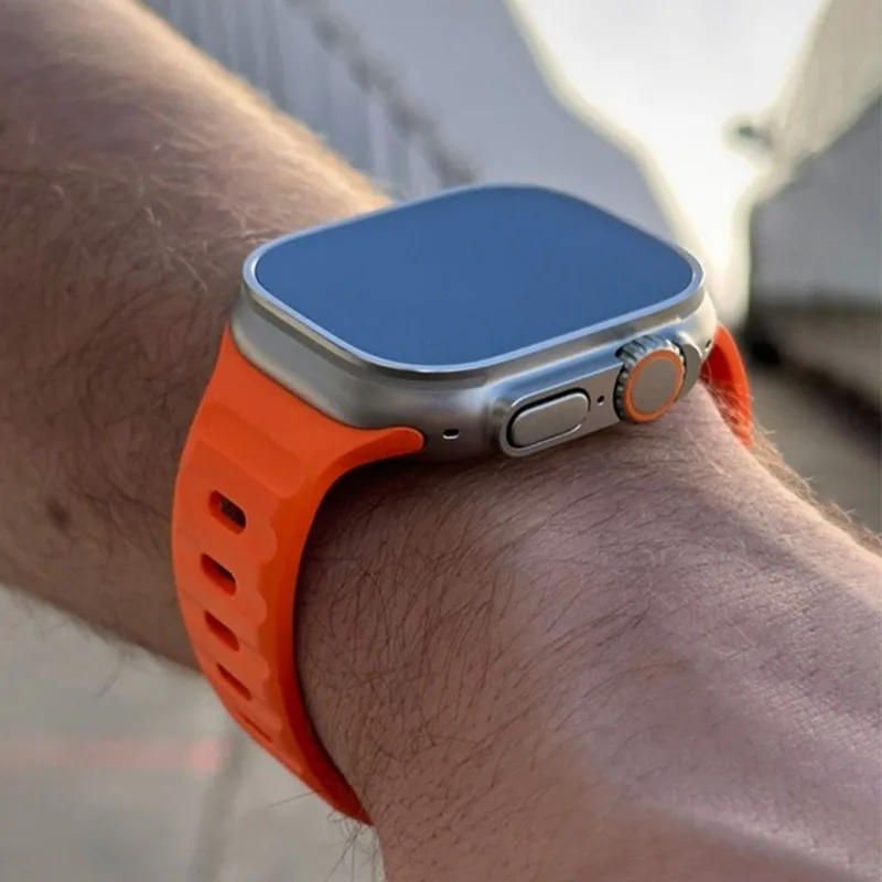Correa para Apple Watch Band Ultra 2 49mm 38 41 45 42 46 40 44mm pulsera de silicona iWatch Series 10 9 8 7 se 6 5 4 banda deportiva