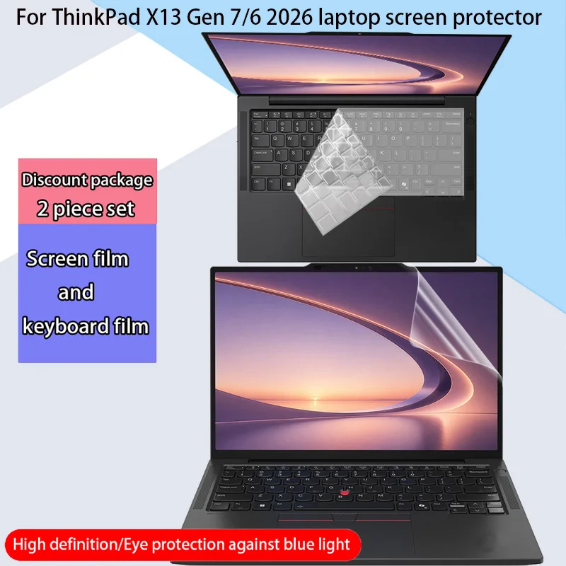 For ThinkPad X13 Gen 7/ 6 2026 2025 Screen Protector 13.3 Inch L13 Gen 6 Keyboard Film Laptop Anti-Reflective Privacy Protective