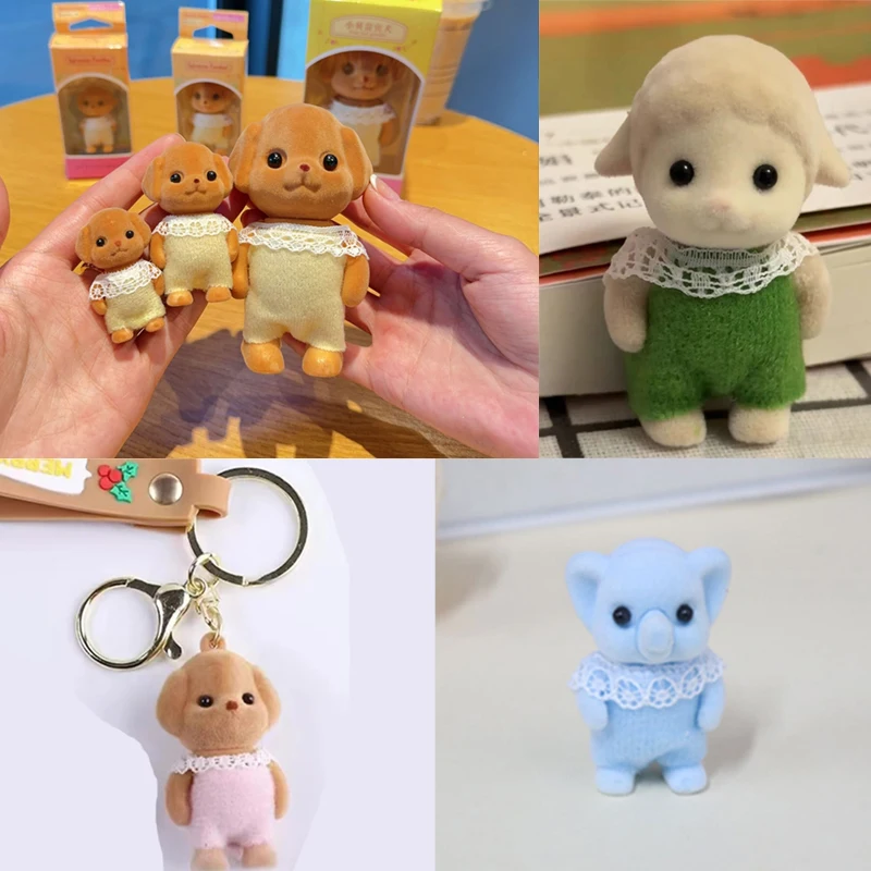 Animales del bosque, ovejas, elefante, accesorios de anime, juguetes para niños, decoraciones, suministros para salas de juegos y regalos de cumpleaños para niñas