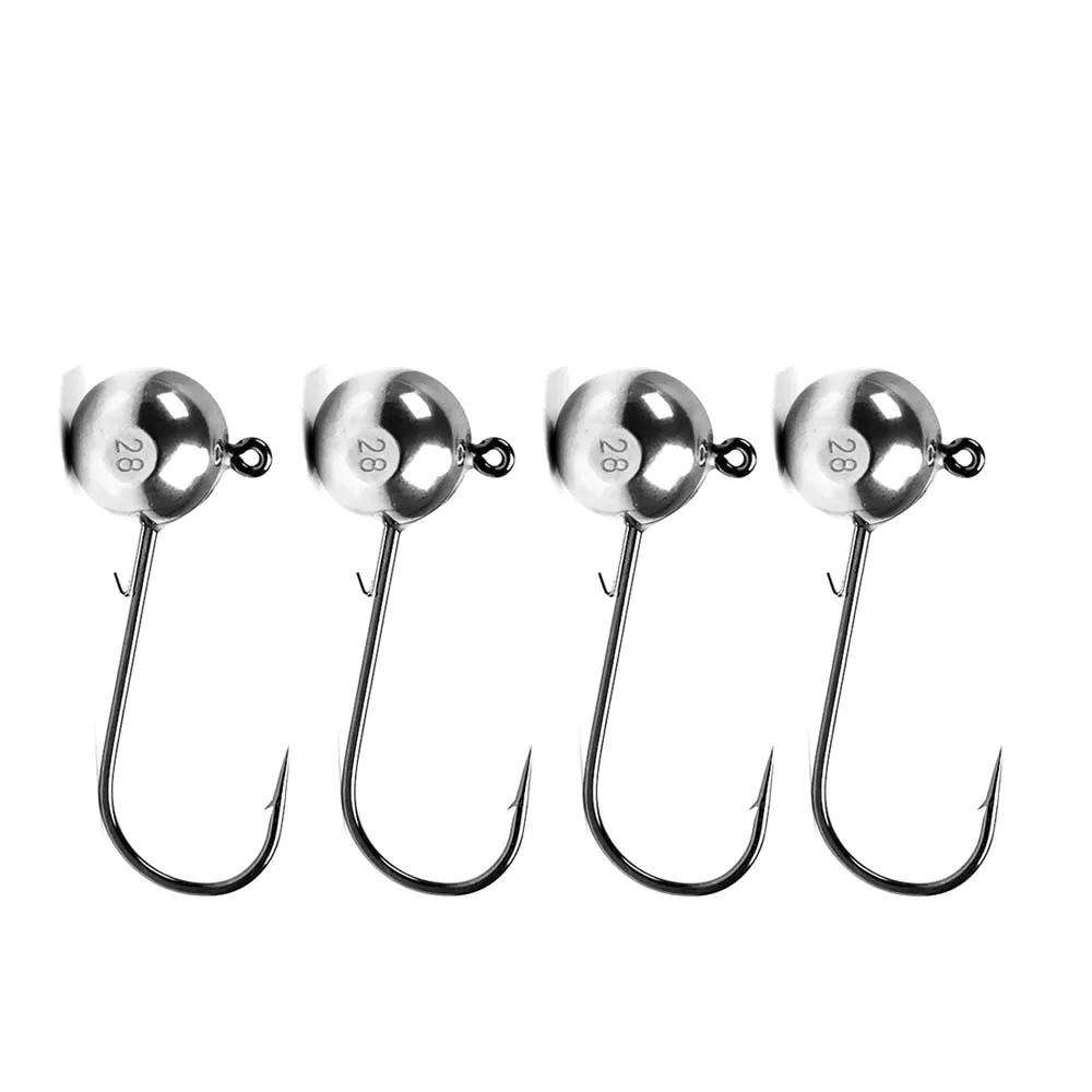 Tungsten Jig Head Hook 1.8g/2.7g/3.5g/5.3g/7g Round Ball Jig Head Tungsten Hooks Soft Worm Lure Fishing Accessories