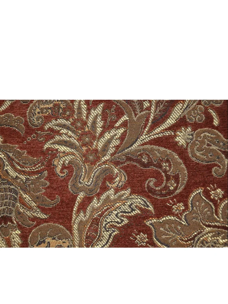 Chenille klassieke jacquard stof met bloemen en strepen, decoratieve stof voor interieurdesign