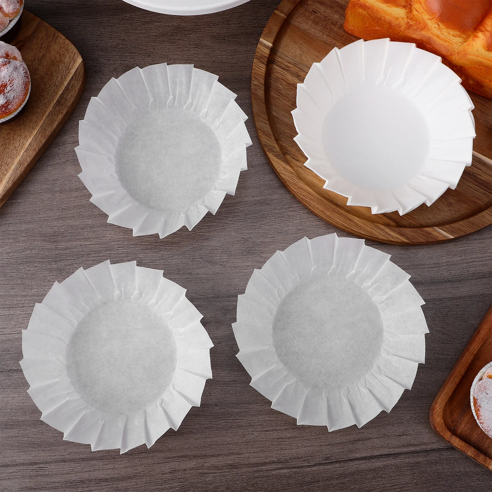 

200Pcs Cupcake Baking Liners Paper Muffin Cups Non-Stick Food Grade Cake Wrappers Party Wedding Baking Accessories