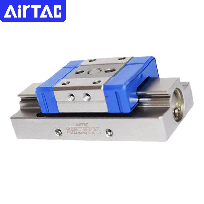 Original AirTAC HGS Precision Slide Cylinder Mini Guide Rail Pneumatic Actuator Linear Air Cylinder Industrial Automation Parts