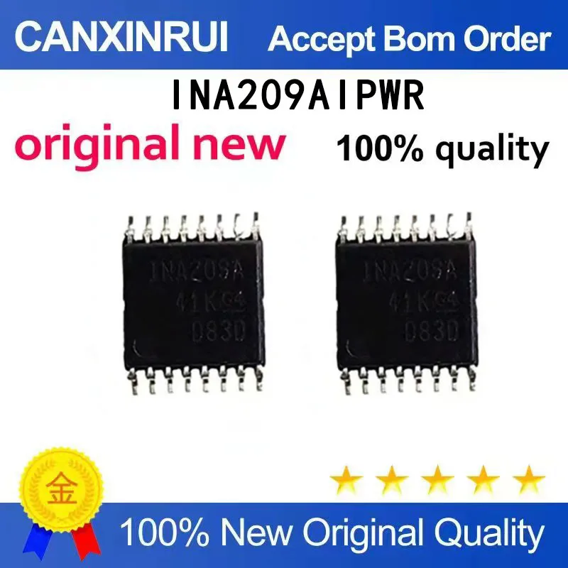 

（5-100 pieces）New INA209AIPWR INA209AIPW silk screen INA209A TSSOP-16 surface mount buffer