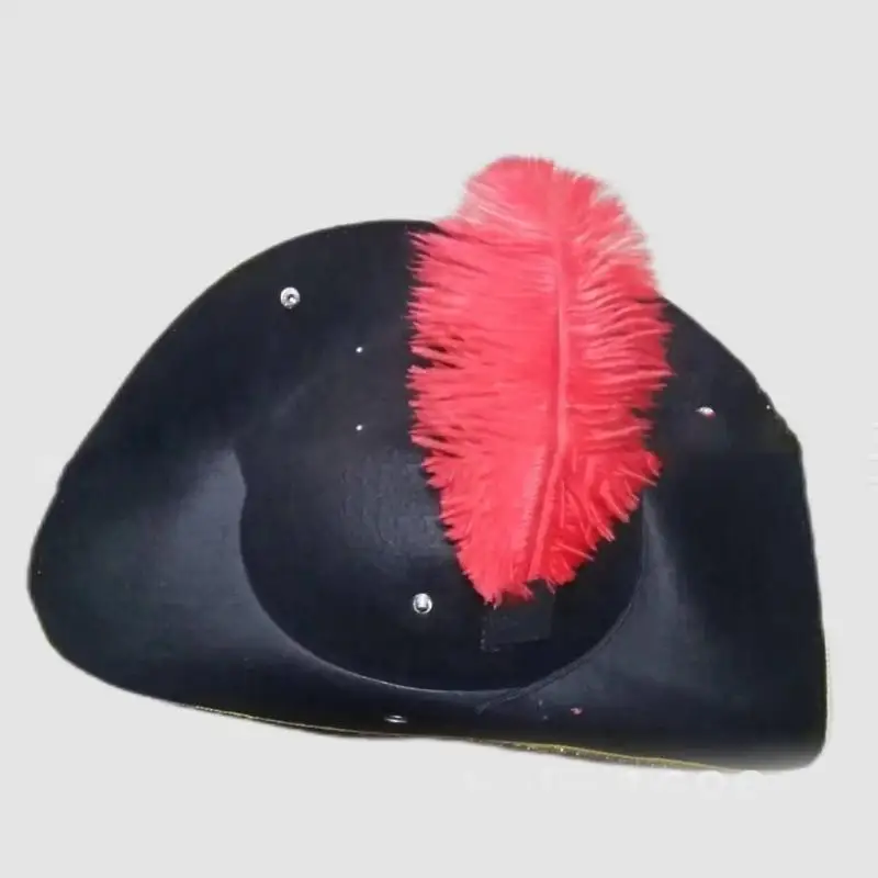 

652F Колониальная шляпа-треуголка, забавная шляпа на Хэллоуин, карнавальная шляпа для взрослых, шляпа для фотографии