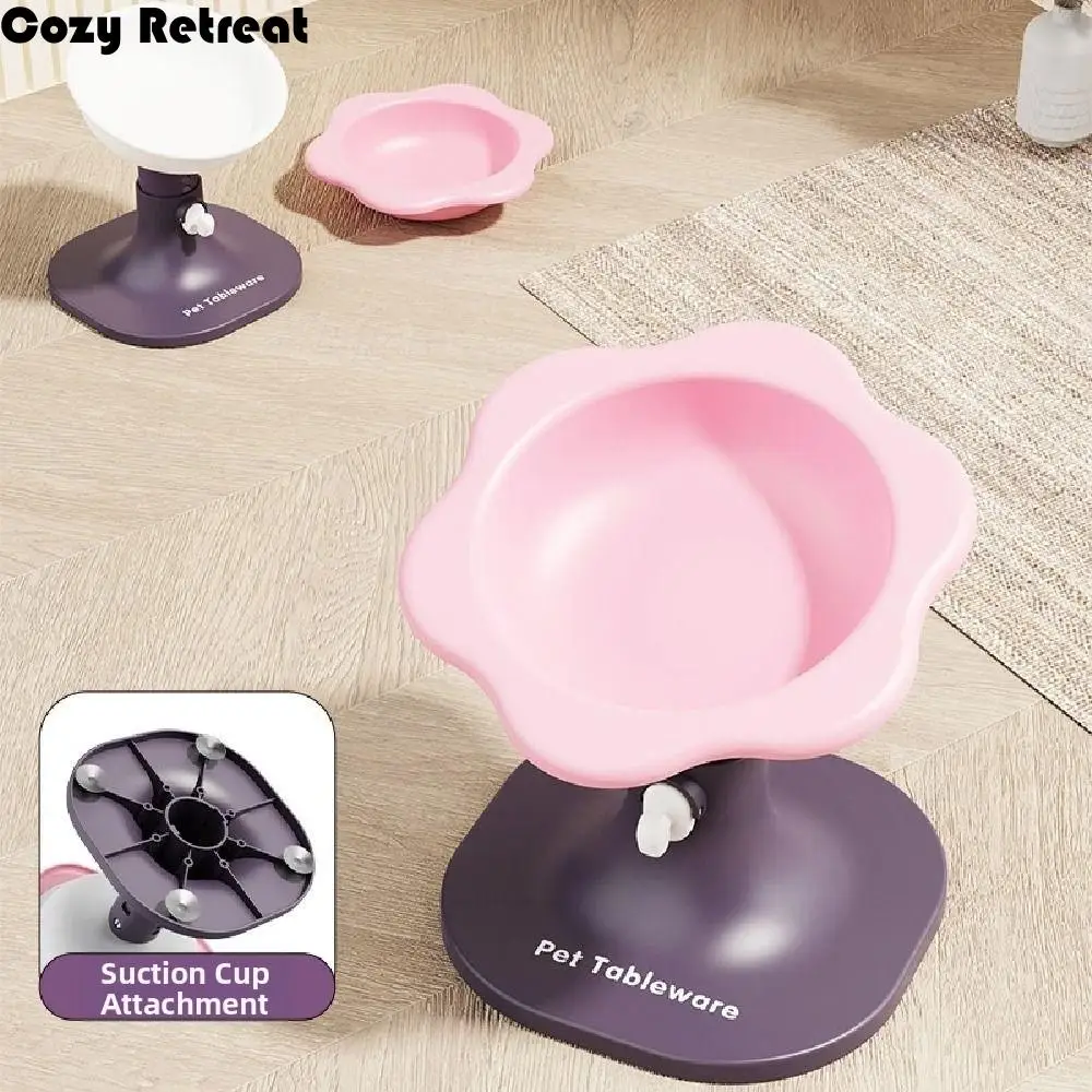 

Creative Pet High Footed Bowl Adjustable Height Angle Cartoon Elevated Pet Feeder Bowl Stable Protect Cervical Spine