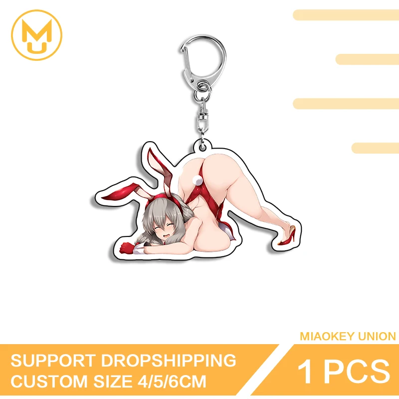 Sexy pechos grandes chica conejito Uzaki Chan llavero acrílico Venta caliente disfraces Premium joyería adecuada para juguetes pasatiempos regalos