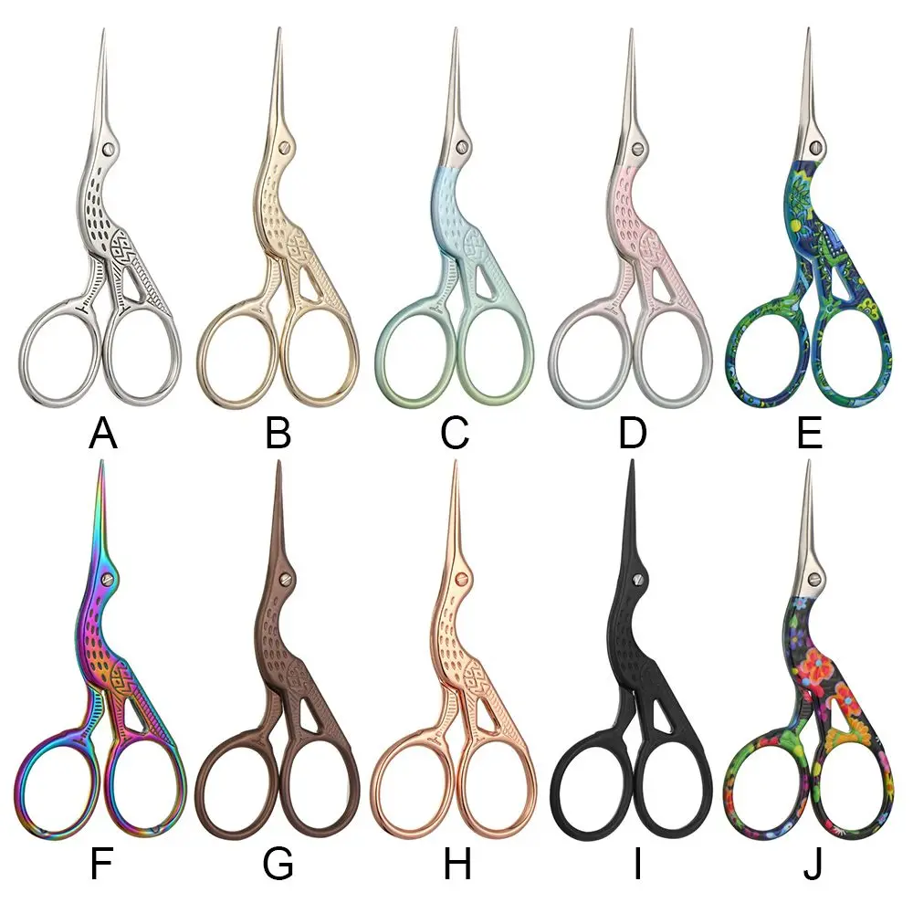 Embroidery Office Home Cross Stitch Scissors Stainless Steel Crane Scissors
