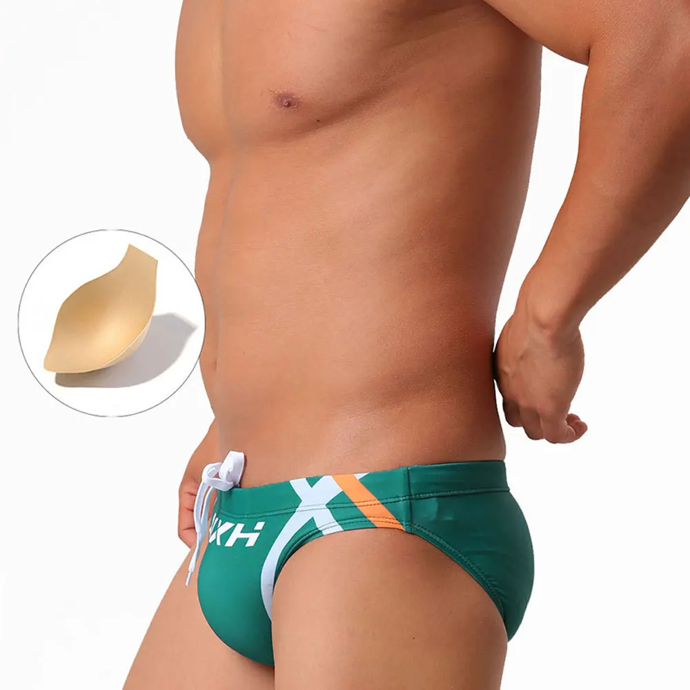 Push Up Man Swimsuit Brazil Bikini Slip Men Swim Briefs Low Waist Sexy Pouch Swimwear Men's Swimming Trunks Beach Bathing Suit