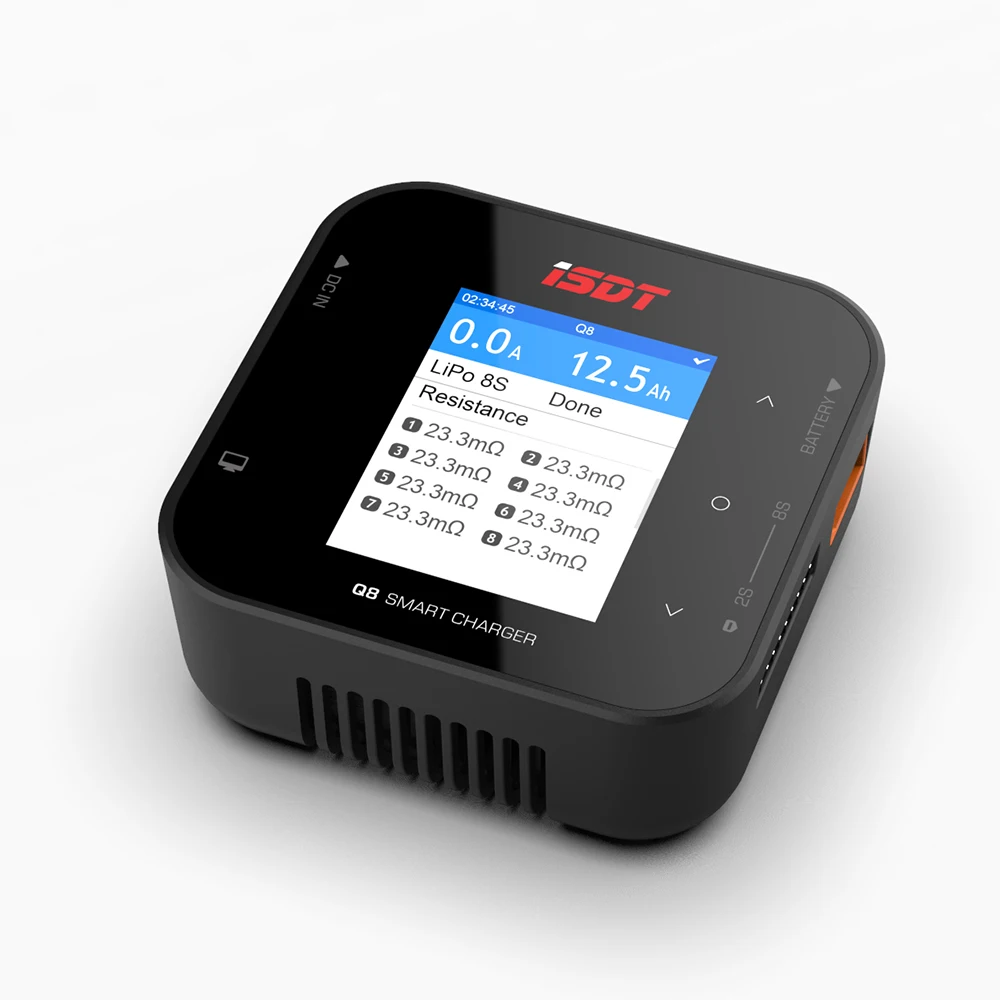 

ISDT Air8 500W 20A 15W 1-8S High Power Smart Battery Balance Charger for Li-Po Li-Hv Li-Ion Li-Fe NiMH Ni-Cd Pb Battery