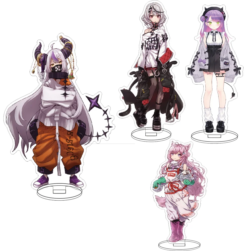 

Hot Anime Hololive Vtuber Figures Ninomae Ina'nis Gawr Gura La+ Darknesss Cosplay Acrylic Stand Model Fans Christmas Gifts