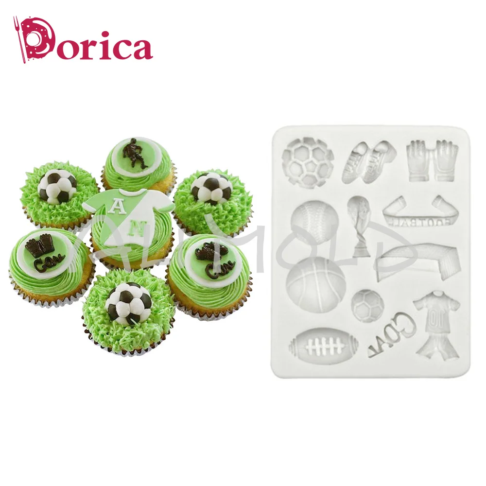 Ball Sport Liefert Silikon Form Fußball Basketball fondant Kuchen Mould Sport Stil Kuchen Dekoration Küche Zubehör Werkzeuge