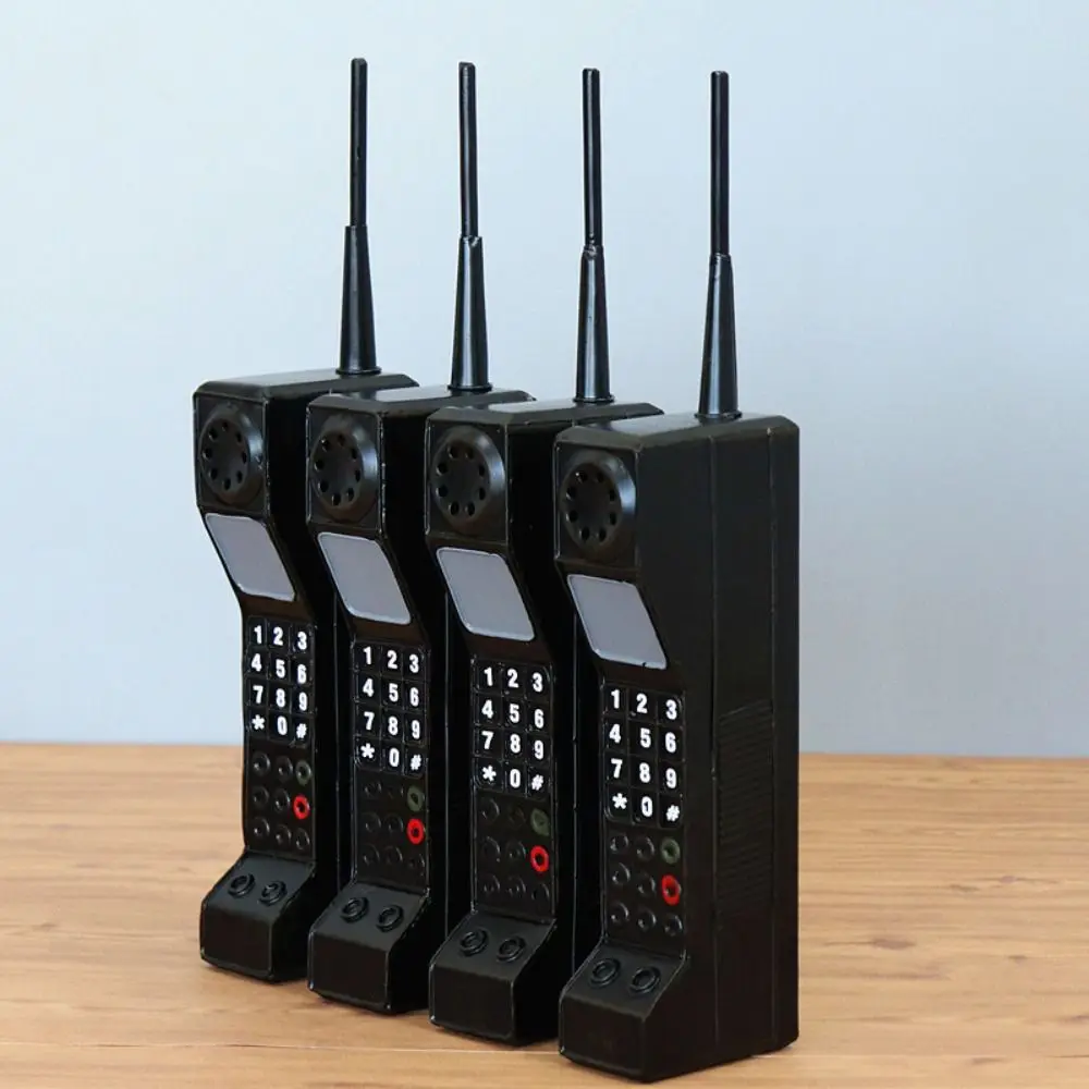 Simulation Vintage Telephone Model Old Fashioned Cellular Phone Retro Phone Prop Iron Material Hand Phone