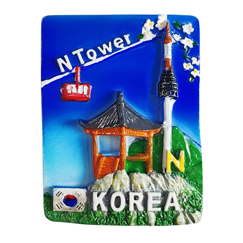 Asia Korea Jeju Customs And Culture 3D Refrigerator Magnets Fridge Magnetic Tourist Souvenir Articles Handicraft Gifts