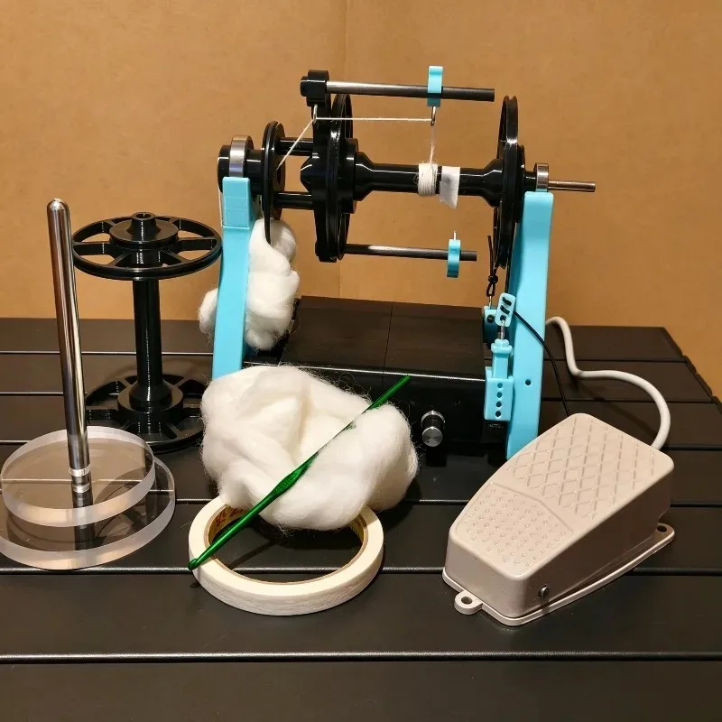 Household Electric Yarn Spinning Machine Adjustable Speed Mini Spinner For Wool Dog Hair Cotton Single And Plied Yarn DIY Making