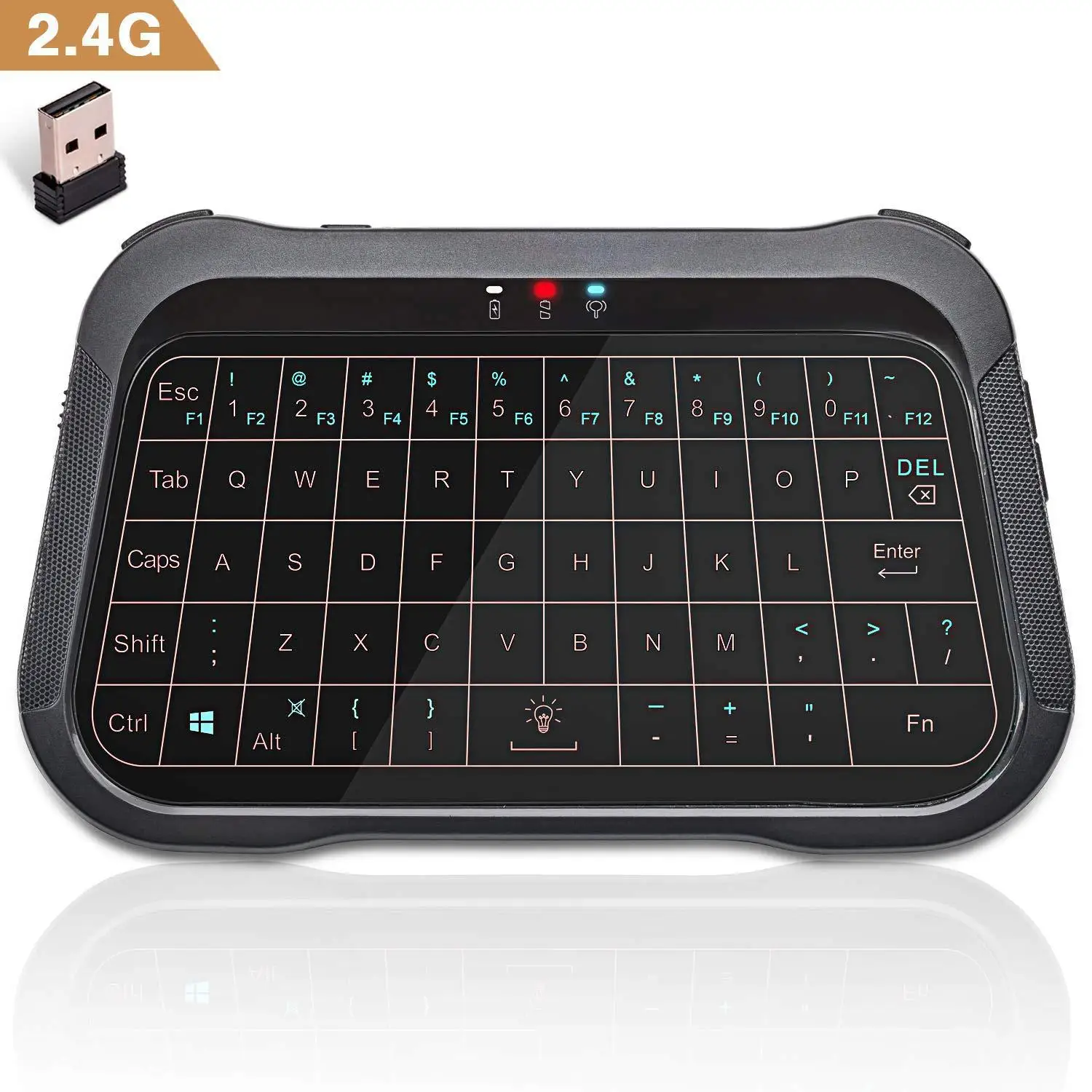 

Wireless Mini Keyboard Air Mouse Touchpad Rechargeable Handheld RGB Backlight Infrared Remote Control for Android TV BOX PC PS4