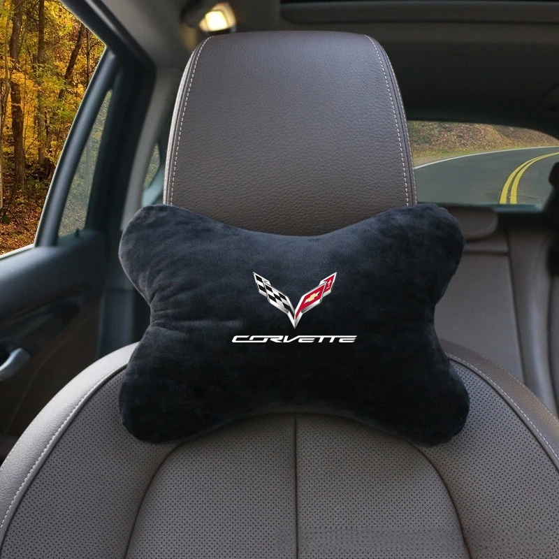 Car Neck Pillows Both Side For Head Pain Relief Filled Fiber Car Pillow for Corvette C1 C2 C3 C4 C5 C5 C6 C7 C6-R C8