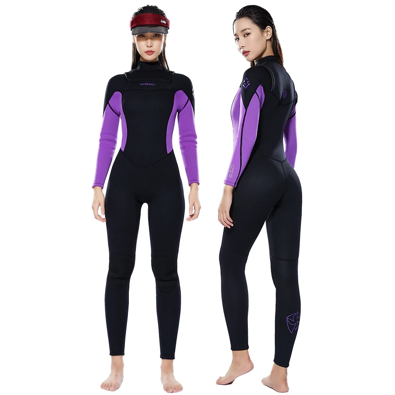 Women's Chest Zip Wetsuits , Shorty/Full Body Dive Skin 3/2MM Neoprene For Scuba Diving Snorkel Swimming Surfing Wet Suit