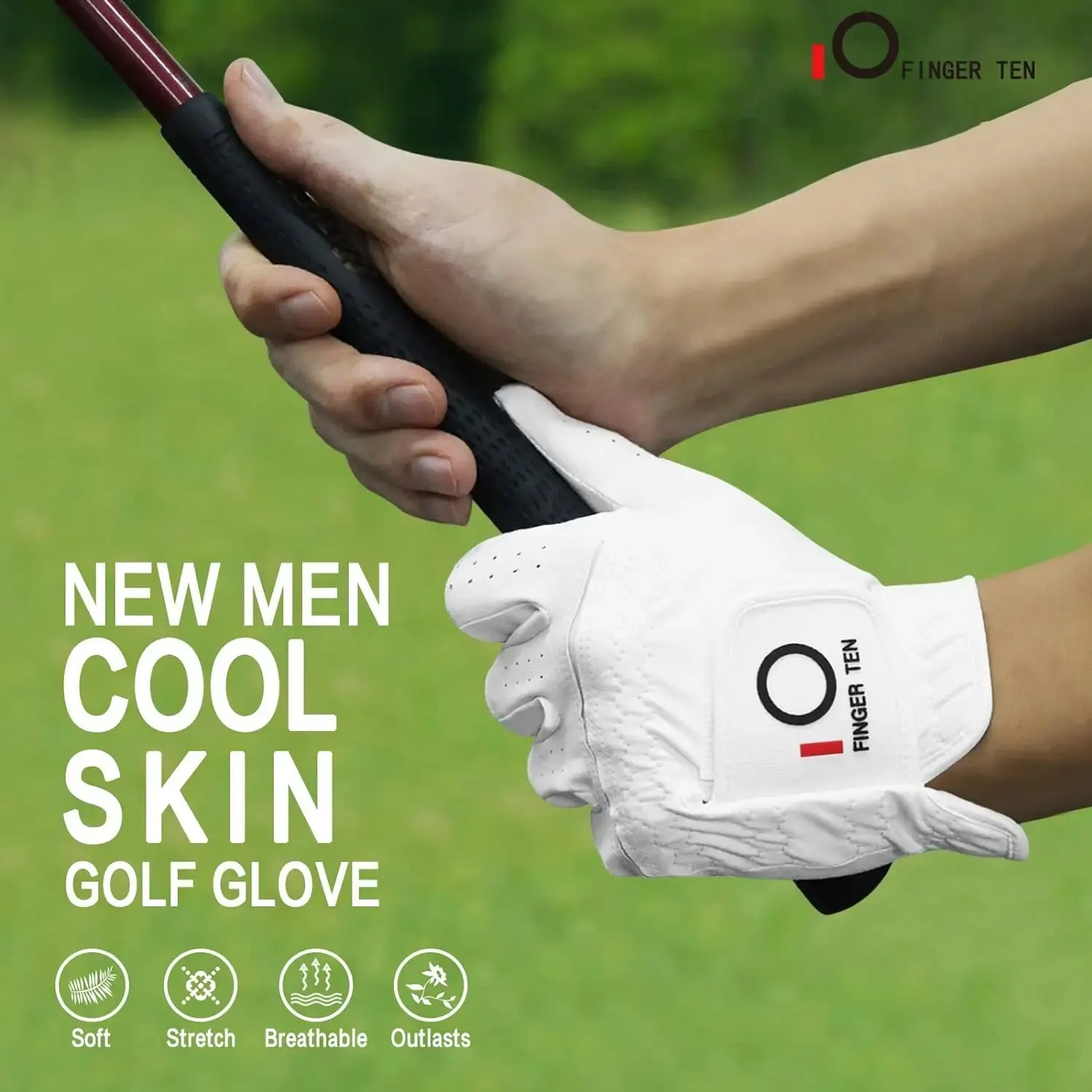 Golfhandschoenen Heren Linkerhand Regen Grip Handschoen Voor Rechtshandige Golfer Waarde 3 Pack, Alle Weersomstandigheden Duurzame Grip