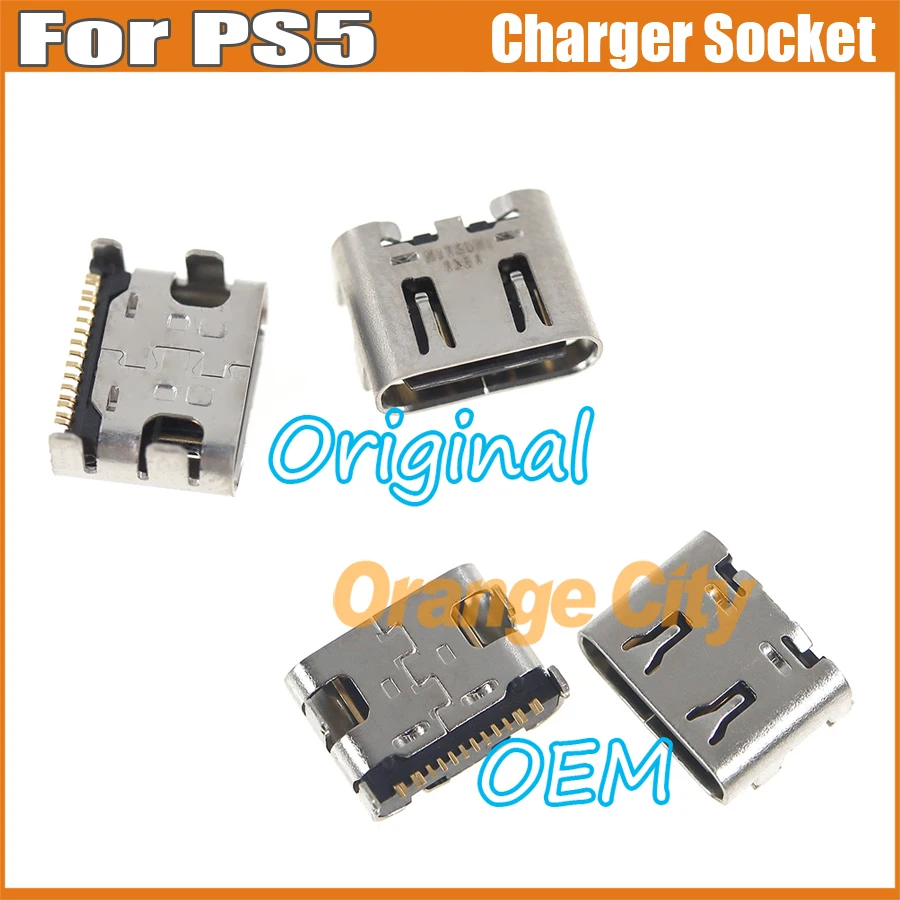 

100PCS Original OEM Type-C Charger Socket Port For PS5 V1.0 V2.0 V3.0 Micro USB Connector For PlayStation 5 Game Accessories