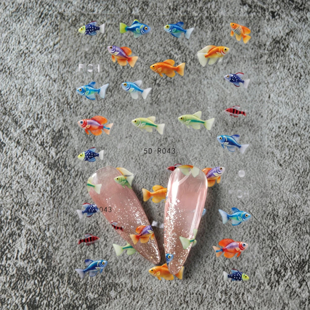 2 autocollants 5D pour ongles, - Aquarium Fish Koi avis et prix