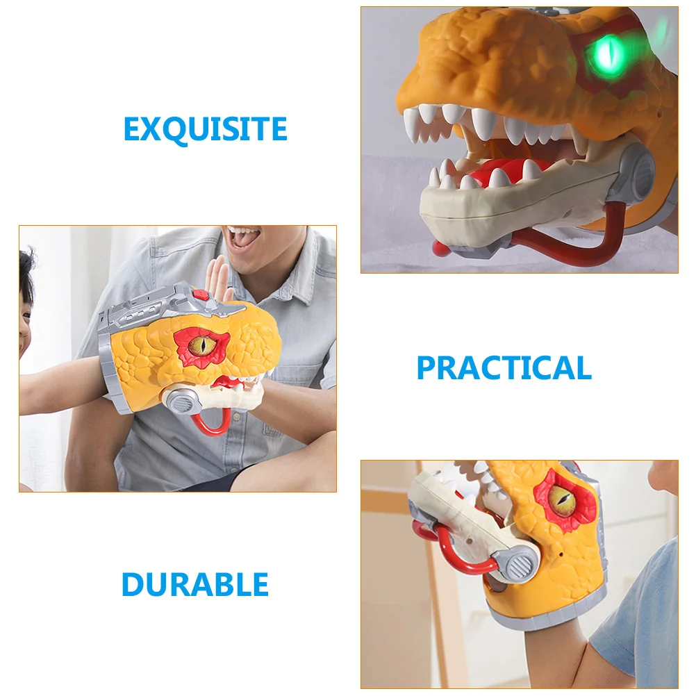 لعبة دمى اليد على شكل ديناصور للأطفال على شكل تنين حيوان واقعي